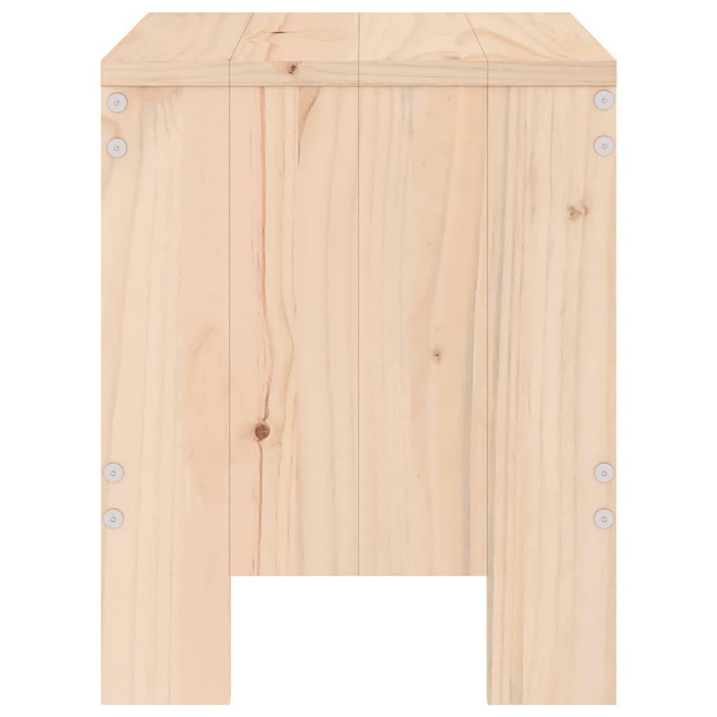 Garden Stools 2 Pcs Solid Wood Pine