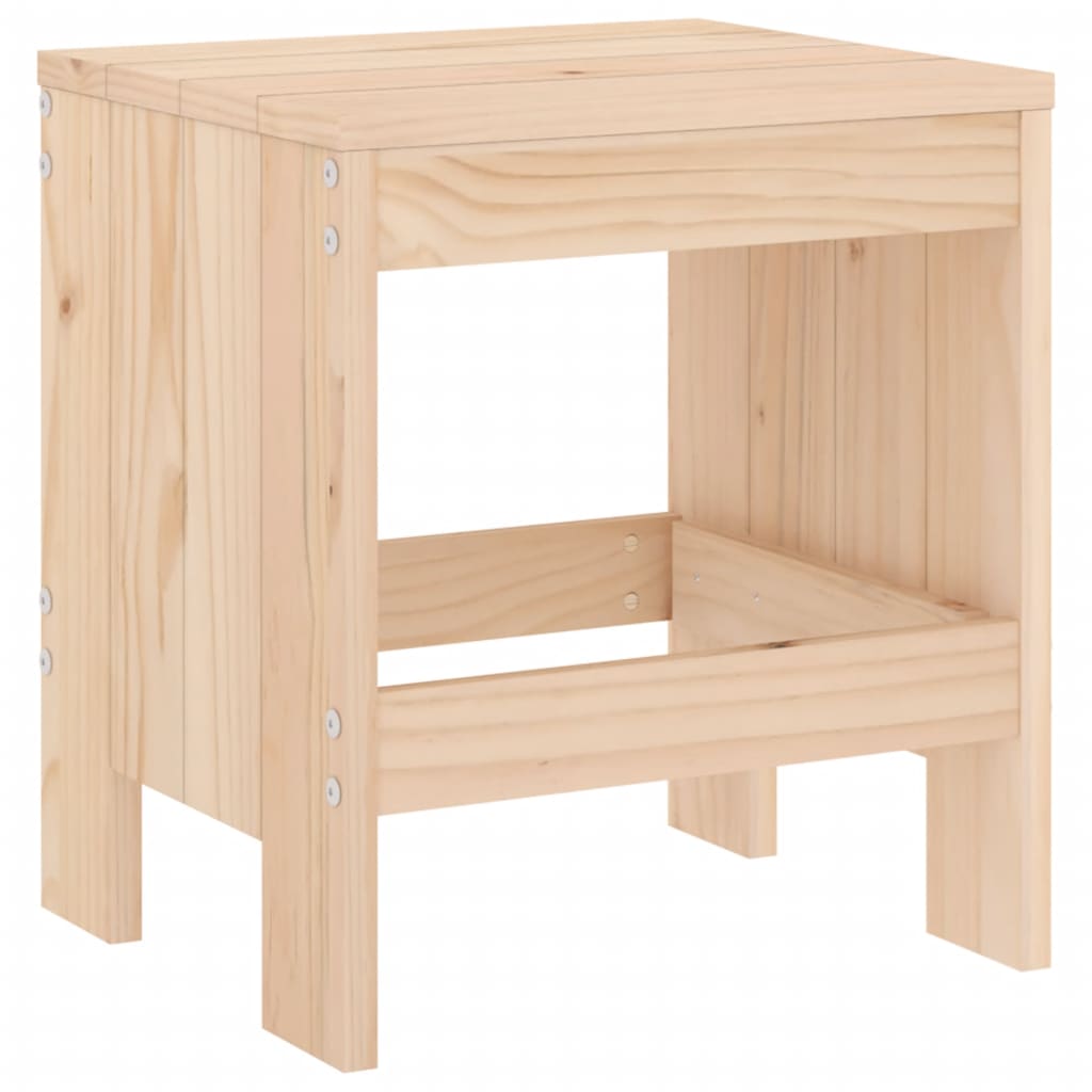 Garden Stools 2 Pcs Solid Wood Pine