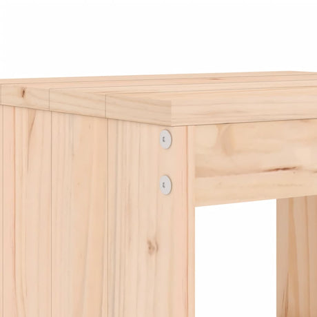 Garden Stools 2 Pcs Solid Wood Pine