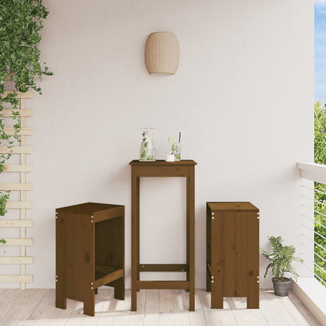 Garden Stools 2 Pcs Solid Wood Pine