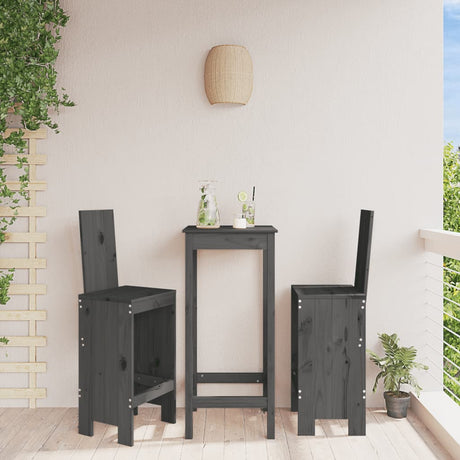 Bar Stools 2 Pcs White Solid Wood Pine