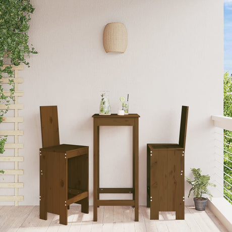 Bar Stools 2 Pcs White Solid Wood Pine