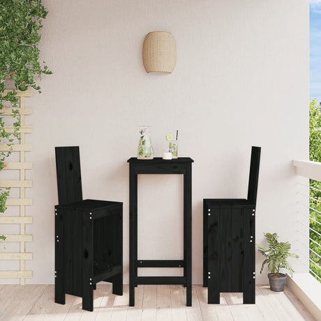 Bar Stools 2 Pcs White Solid Wood Pine