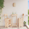 Bar Stools 2 Pcs White Solid Wood Pine