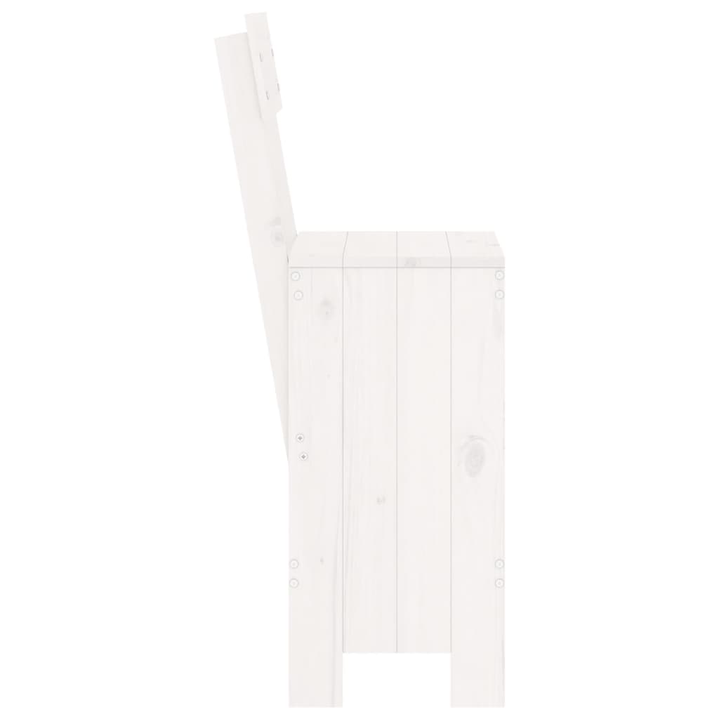 Bar Stools 2 Pcs White Solid Wood Pine