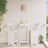 Bar Stools 2 Pcs White Solid Wood Pine