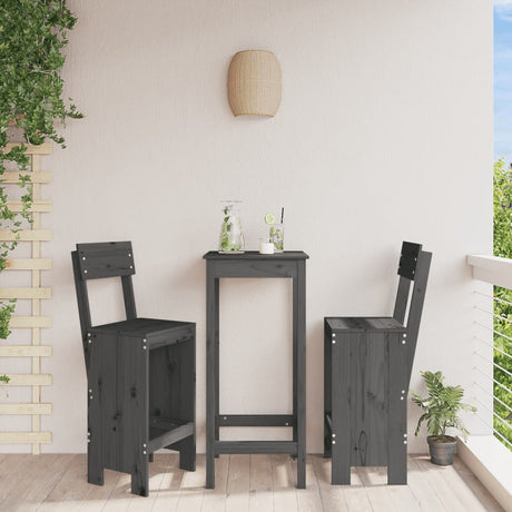 Bar Stools 2 Pcs White Solid Wood Pine