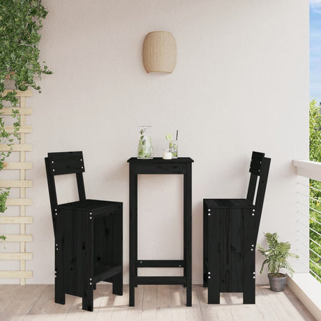 Bar Stools 2 Pcs White Solid Wood Pine