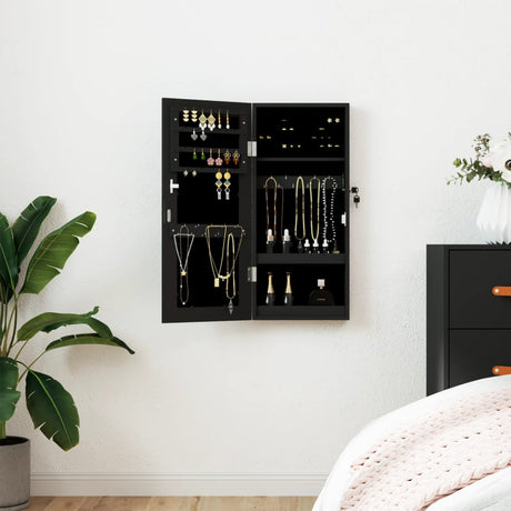 Mirror Jewellery Cabinet Wall Mounted 30X8.5X67 Cm