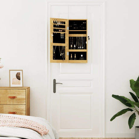 Mirror Jewellery Cabinet Wall Mounted 30X8.5X67 Cm