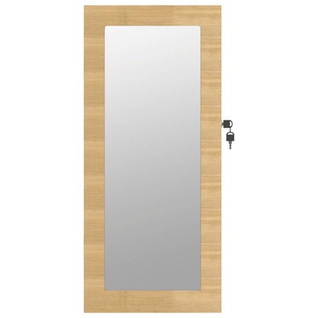 Mirror Jewellery Cabinet Wall Mounted 30X8.5X67 Cm