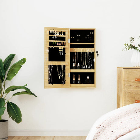 Mirror Jewellery Cabinet Wall Mounted 30X8.5X67 Cm