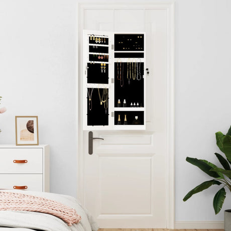 Mirror Jewellery Cabinet Wall Mounted 30X8.5X90 Cm