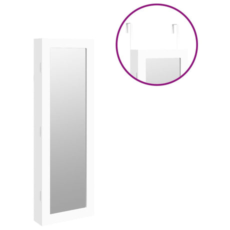 Mirror Jewellery Cabinet Wall Mounted 30X8.5X90 Cm