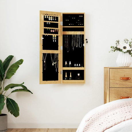Mirror Jewellery Cabinet Wall Mounted 30X8.5X90 Cm