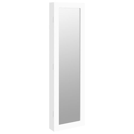 Mirror Jewellery Cabinet Wall Mounted 30X8.5X106 Cm
