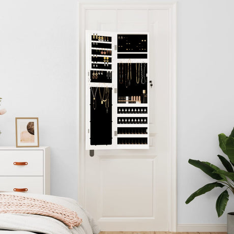 Mirror Jewellery Cabinet Wall Mounted 30X8.5X106 Cm