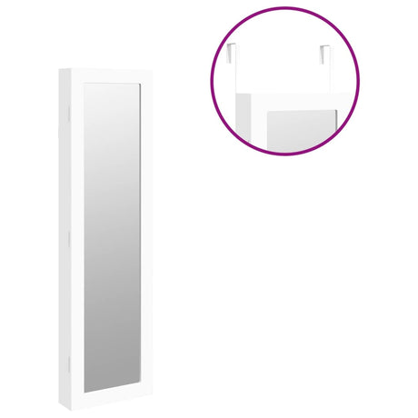 Mirror Jewellery Cabinet Wall Mounted 30X8.5X106 Cm