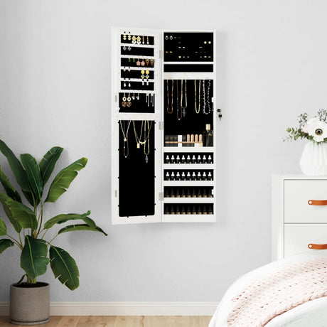 Mirror Jewellery Cabinet Wall Mounted 30X8.5X106 Cm