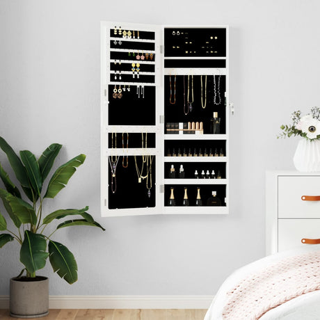 Mirror Jewellery Cabinet Wall Mounted 37.5X10X67 Cm