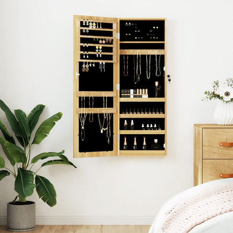 Mirror Jewellery Cabinet Wall Mounted 37.5X10X67 Cm