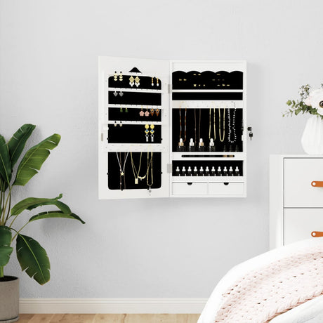 Mirror Jewellery Cabinet Wall Mounted 37.5X10X67 Cm