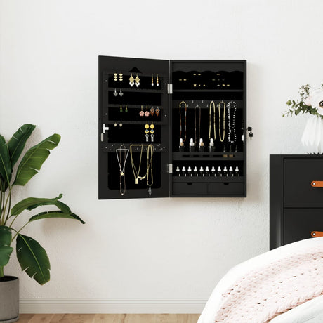 Mirror Jewellery Cabinet Wall Mounted 37.5X10X67 Cm