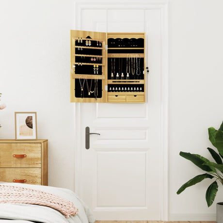 Mirror Jewellery Cabinet Wall Mounted 37.5X10X67 Cm