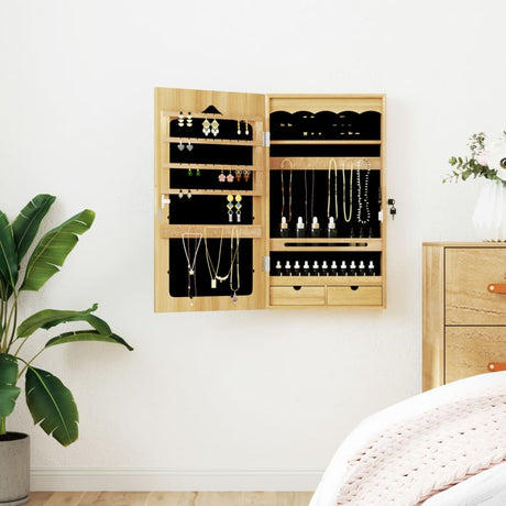 Mirror Jewellery Cabinet Wall Mounted 37.5X10X67 Cm