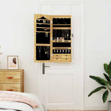 Mirror Jewellery Cabinet Wall Mounted 37.5X10X90 Cm