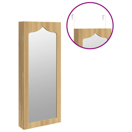 Mirror Jewellery Cabinet Wall Mounted 37.5X10X90 Cm