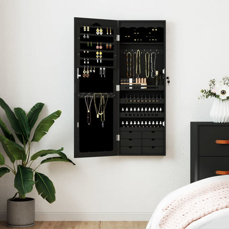 Mirror Jewellery Cabinet Wall Mounted 37.5X10X106 Cm