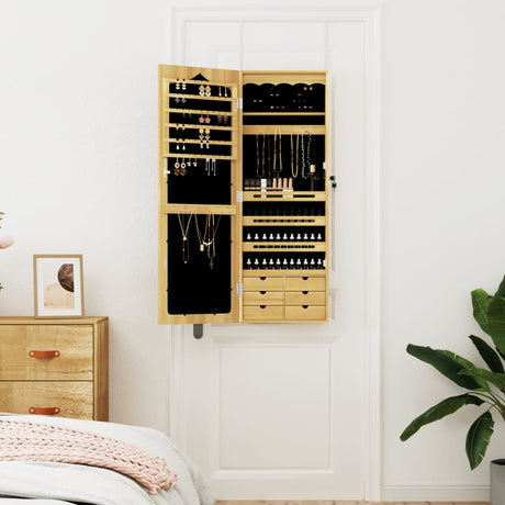 Mirror Jewellery Cabinet Wall Mounted 37.5X10X106 Cm
