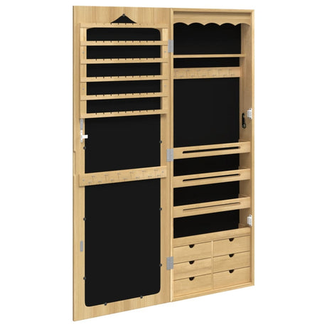 Mirror Jewellery Cabinet Wall Mounted 37.5X10X106 Cm