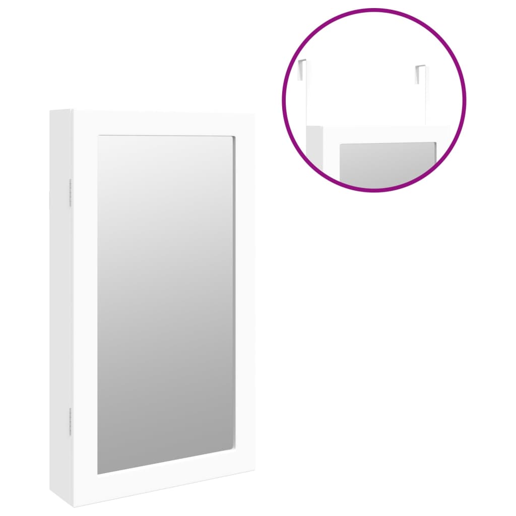 Mirror Jewellery Cabinet With Led Lights Wall Mounted