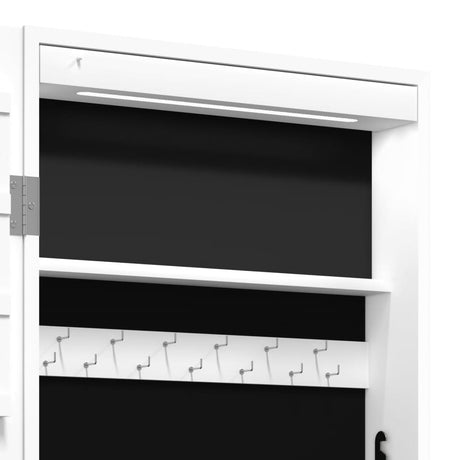 Mirror Jewellery Cabinet With Led Lights Wall Mounted