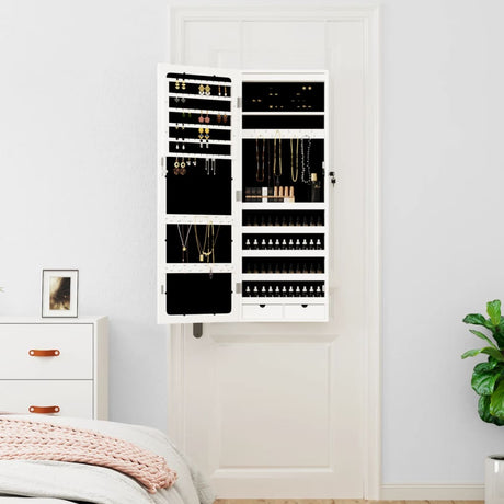 Mirror Jewellery Cabinet With Led Lights Wall Mounted