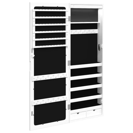 Mirror Jewellery Cabinet With Led Lights Wall Mounted