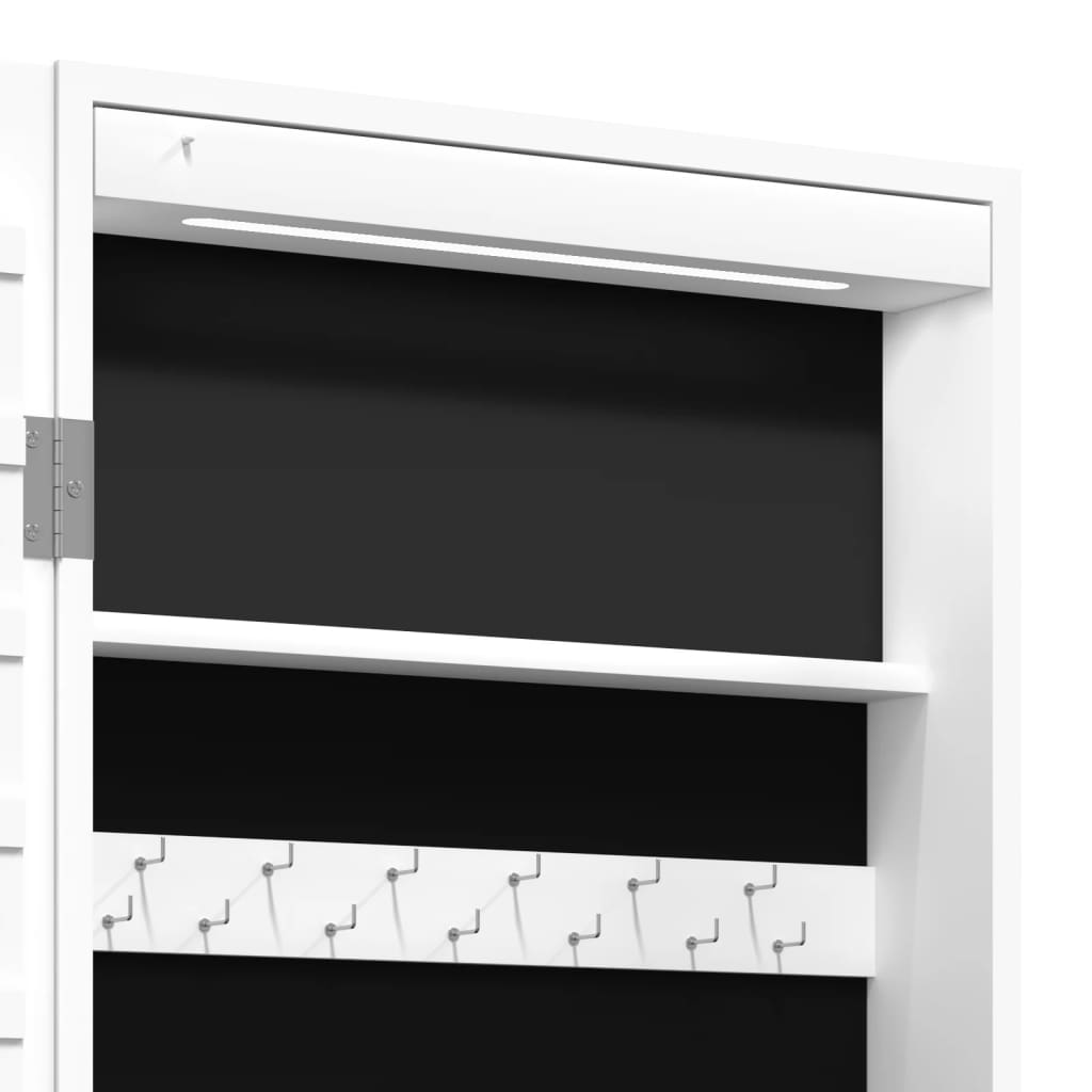 Mirror Jewellery Cabinet With Led Lights Wall Mounted