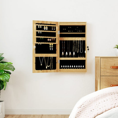 Mirror Jewellery Cabinet With Led Lights Wall Mounted