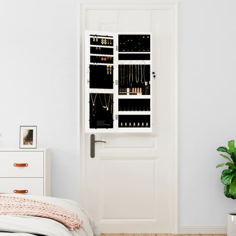 Mirror Jewellery Cabinet With Led Lights Wall Mounted