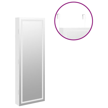Mirror Jewellery Cabinet With Led Lights Wall Mounted