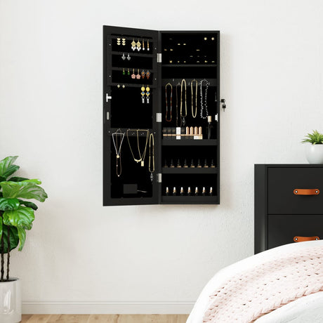 Mirror Jewellery Cabinet With Led Lights Wall Mounted