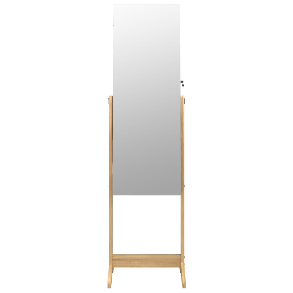 Mirror Jewellery Cabinet Free Standing 42X38X152 Cm