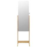 Mirror Jewellery Cabinet Free Standing 42X38X152 Cm