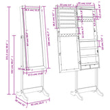 Mirror Jewellery Cabinet With Led Lights Free Standing