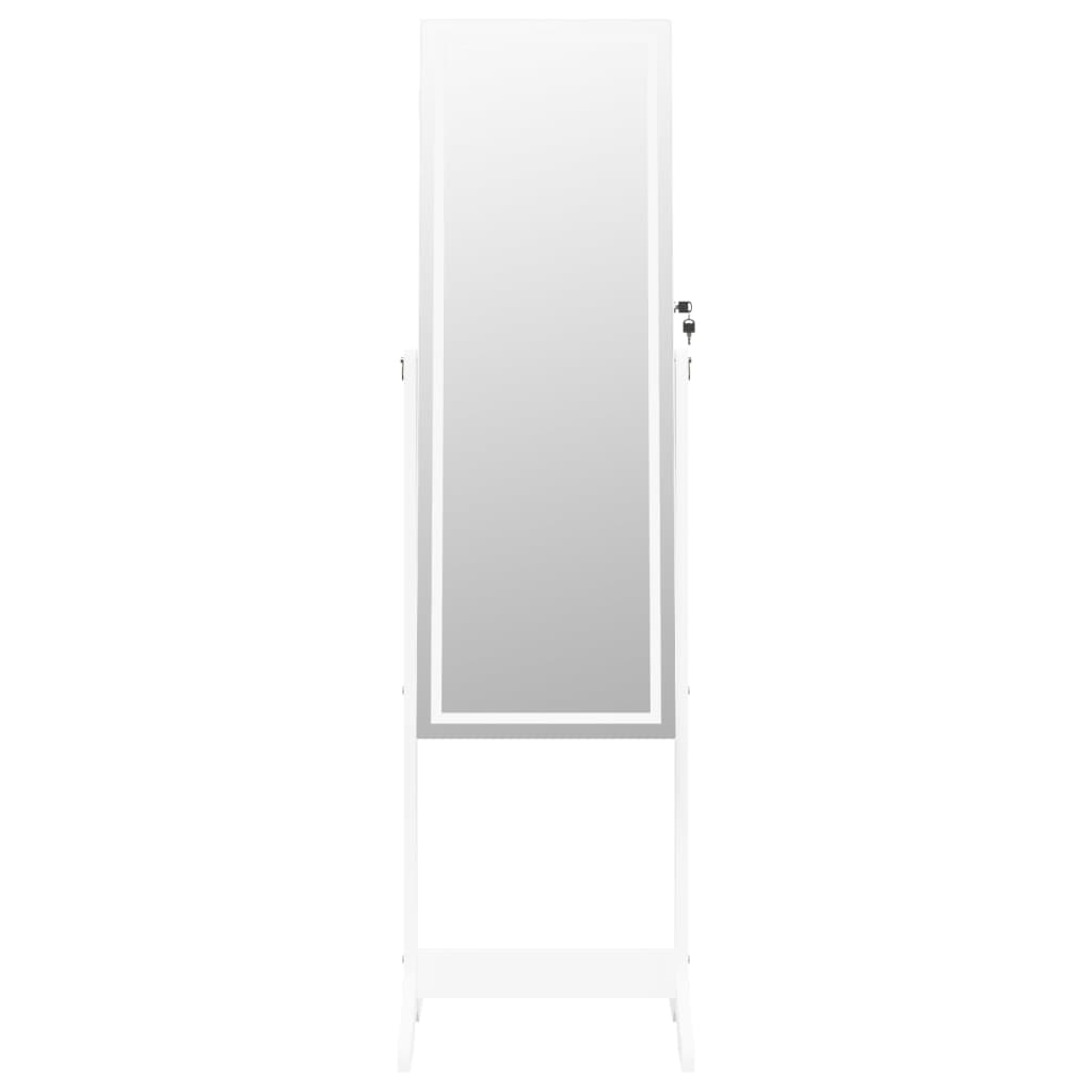 Mirror Jewellery Cabinet With Led Lights Free Standing