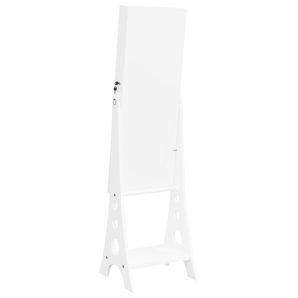 Mirror Jewellery Cabinet With Led Lights Free Standing
