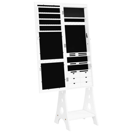 Mirror Jewellery Cabinet With Led Lights Free Standing