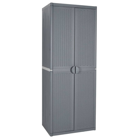 Garden Storage Cabinet 65X45X172 Cm Pp Rattan